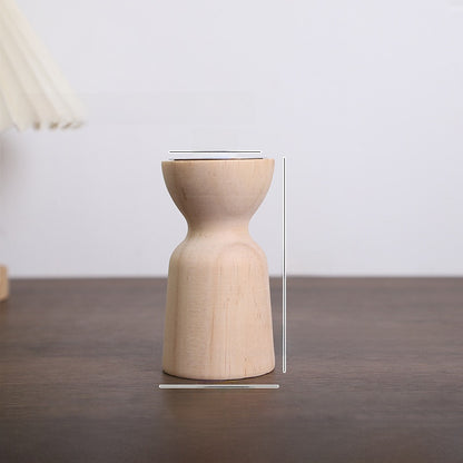 Nordic Wood Candle Holder, wooden decor — view 6