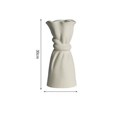 Ceramic Paper-Bag Vase — view 2