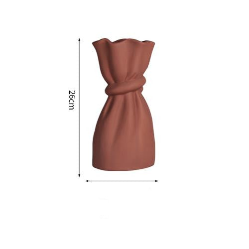 Ceramic Paper-Bag Vase — view 6