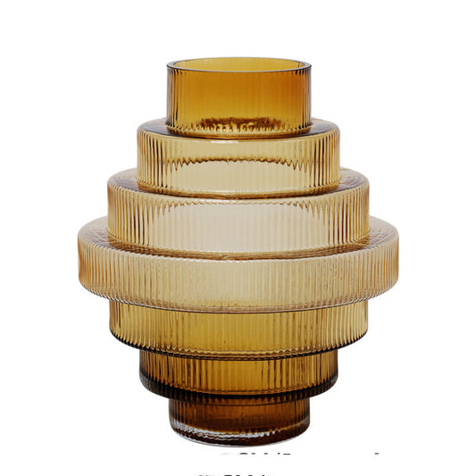 Amber Glass Craft Vase — main view
