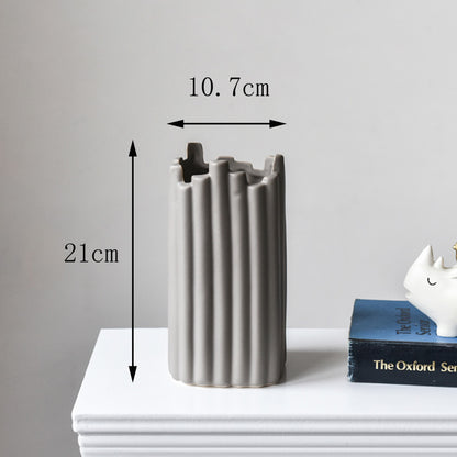 Nordic Irregular Ceramic Vase — view 5