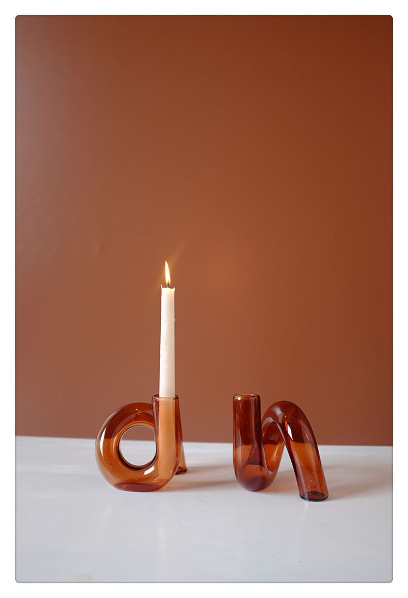 Clear Glass Candle Holder — view 5