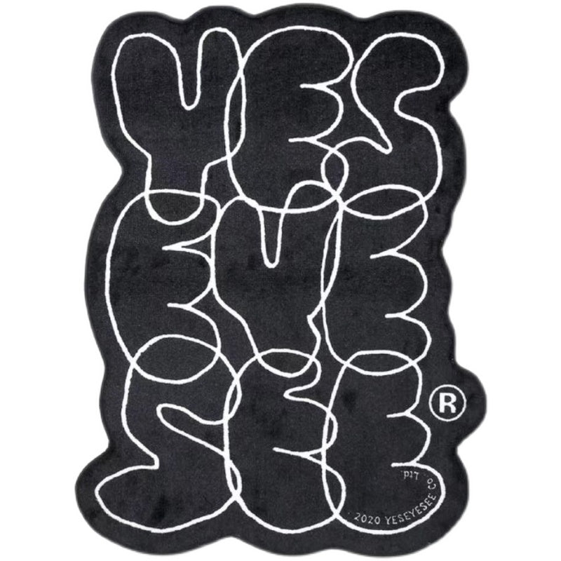 Letter-Shaped Velvet Floor Mat — view 2