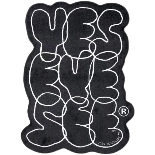 Letter-Shaped Velvet Floor Mat — view 2