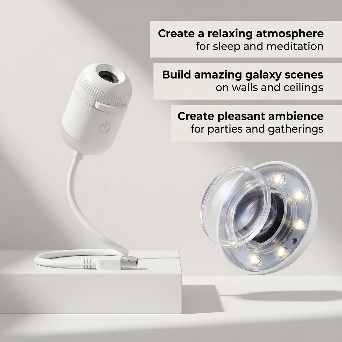 Galaxy Star Projector, ambient lighting — view 3