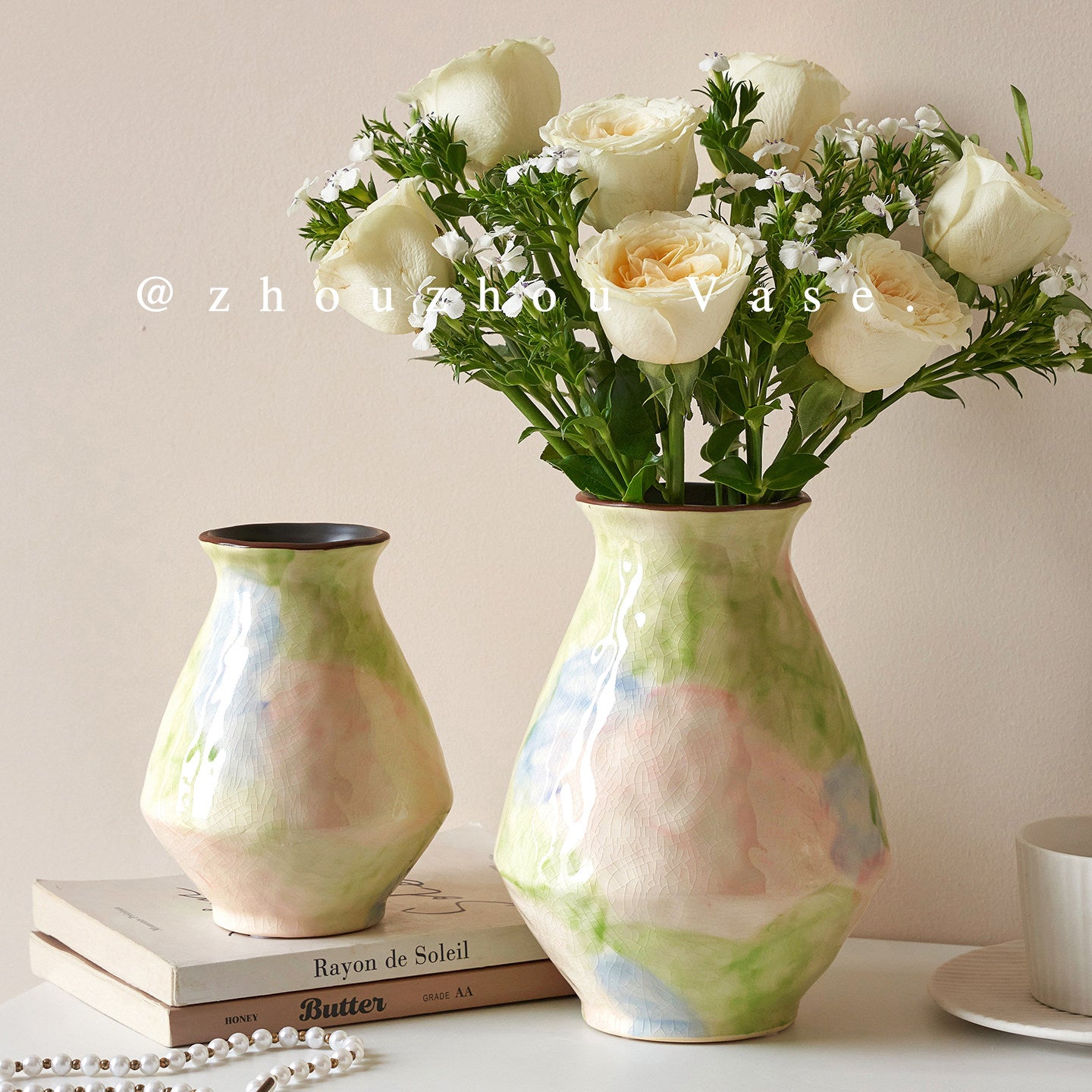 Gradient Artisan Ceramic Vase, artisan vase — view 11