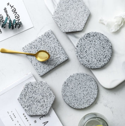 Granite-Effect Ceramic Coaster — stone-look coaster | BYHIMSELF