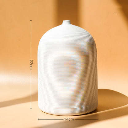 Striped Ceramic Vase — view 3