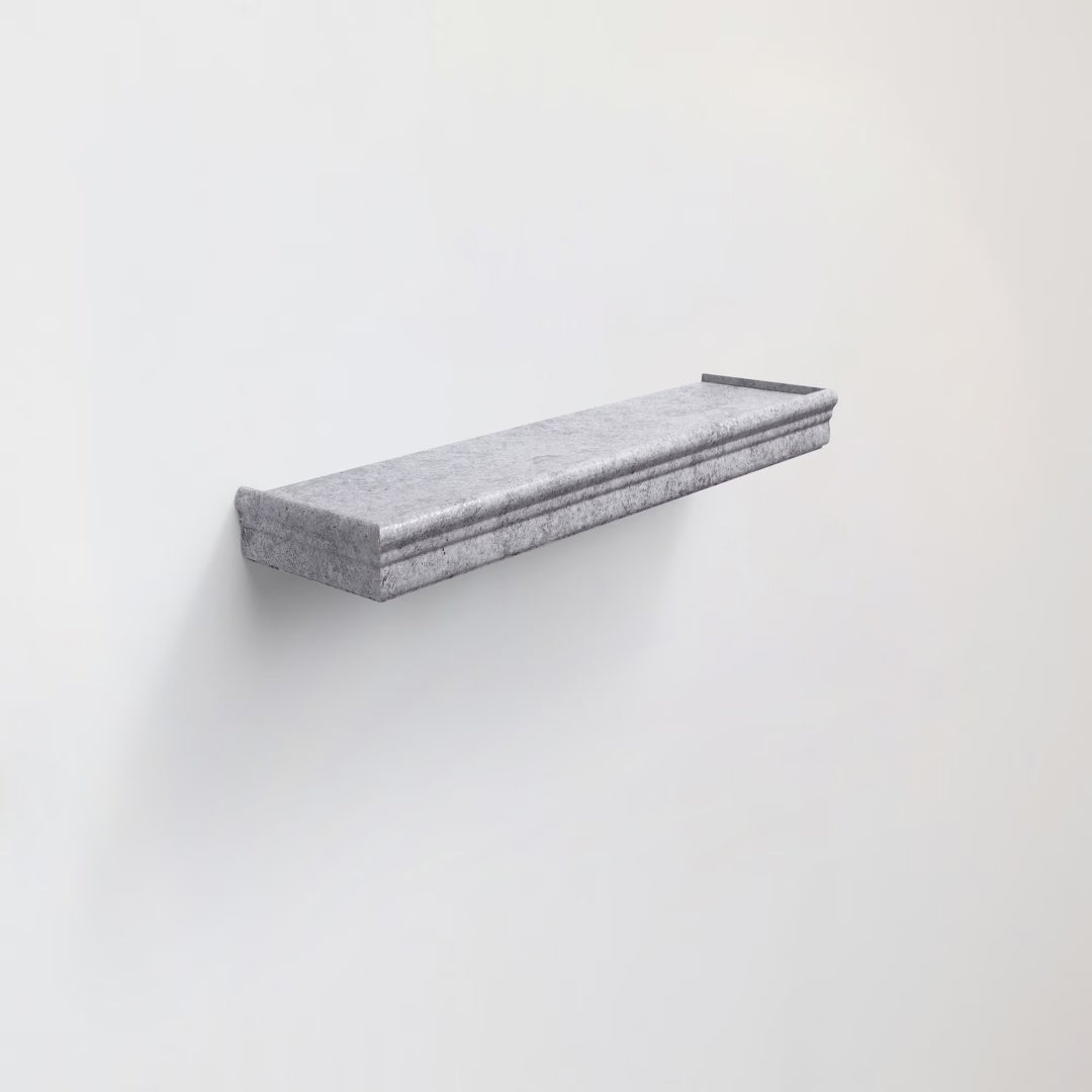 Invisible-Bracket Floating Shelf Grey — minimal wall shelf | BYHIMSELF