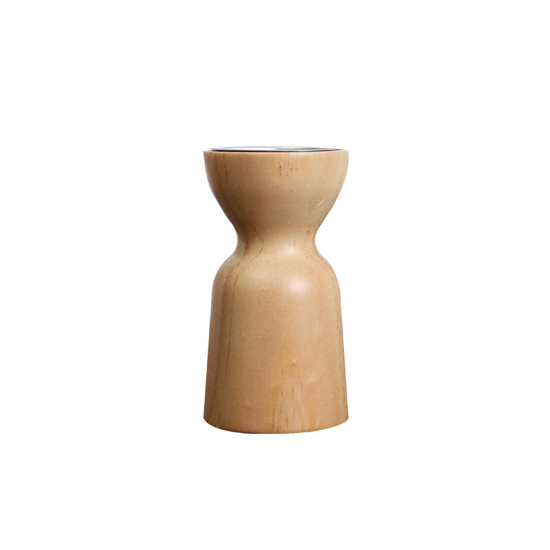 Nordic Wood Candle Holder, wooden decor — view 5