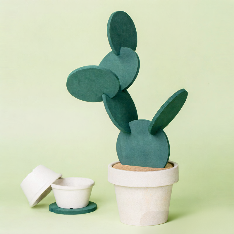 Cactus Coaster Set, ceramic coasters — view 4