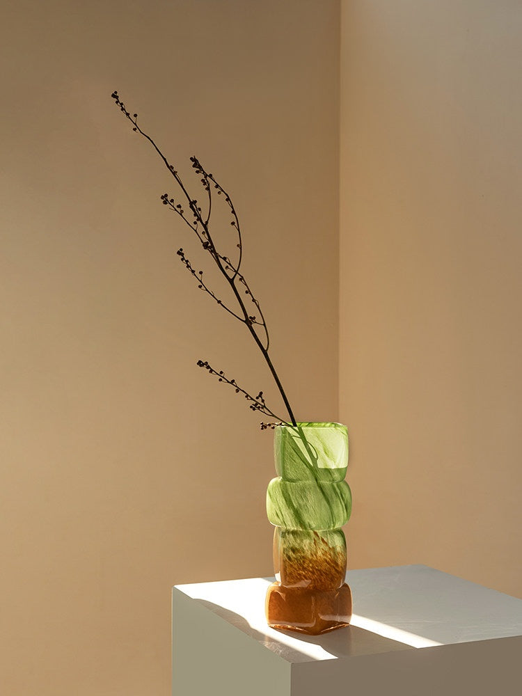 Gradient Geometric Glass Vase, glass vase — view 4