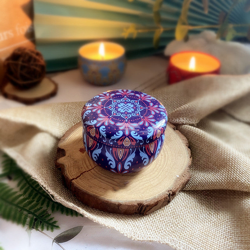 Dried Flower Soy Candle in Tin — view 5