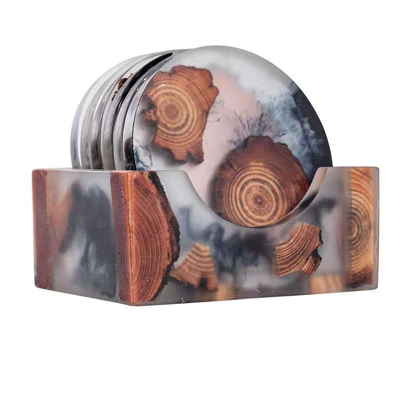 Zen Resin Coaster Set, resin coasters — view 5