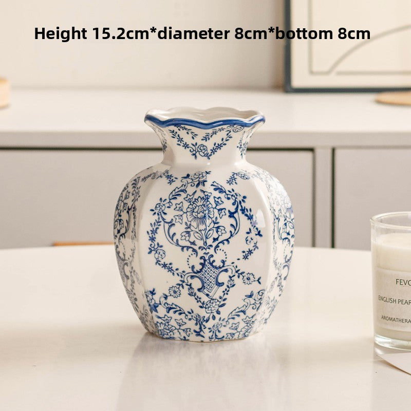 Blue & White Porcelain Vase, porcelain decor — view 8