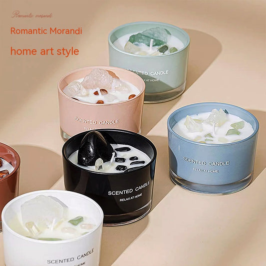 Crystal-Topped Soy Aromatherapy Candle — view 2