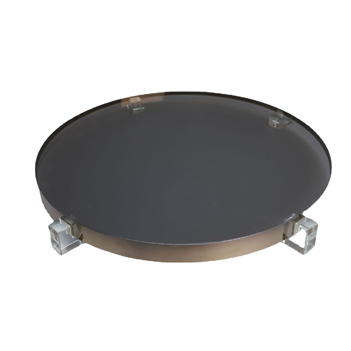 Smoke-Grey Crystal Tray, decorative tray — view 5