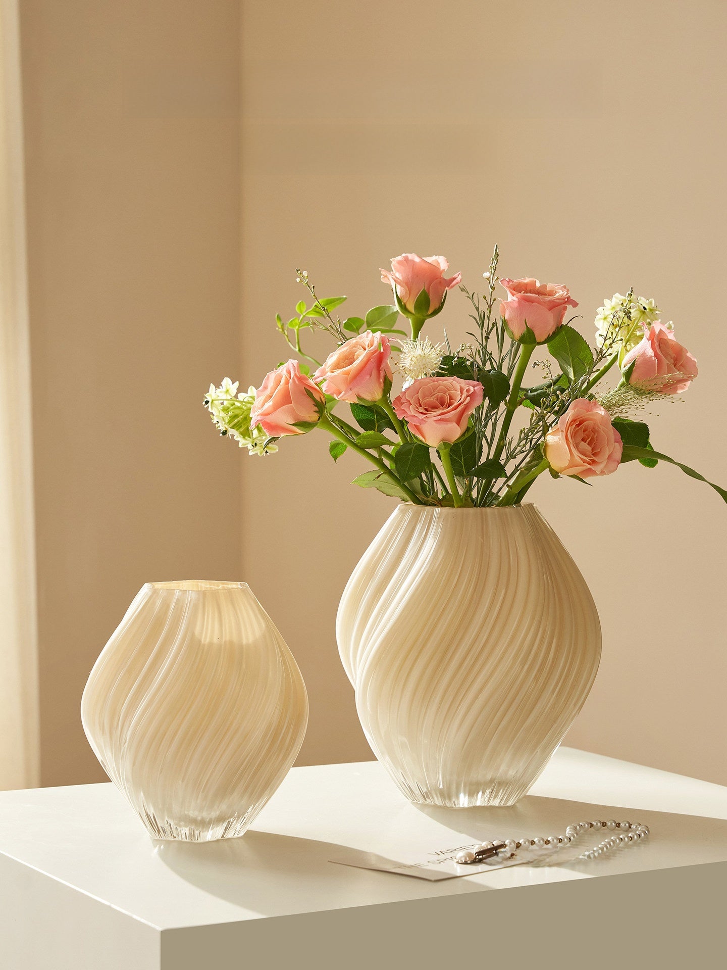 Hand-Blown Irregular Glass Vase, glass vase — view 3