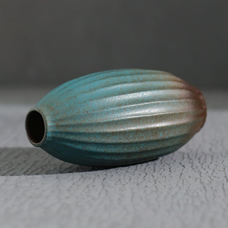 Small Kiln-Glazed Ceramic Vase — view 5
