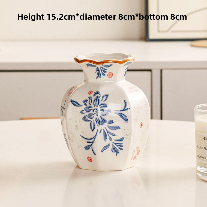 Blue & White Porcelain Vase, porcelain decor — view 6