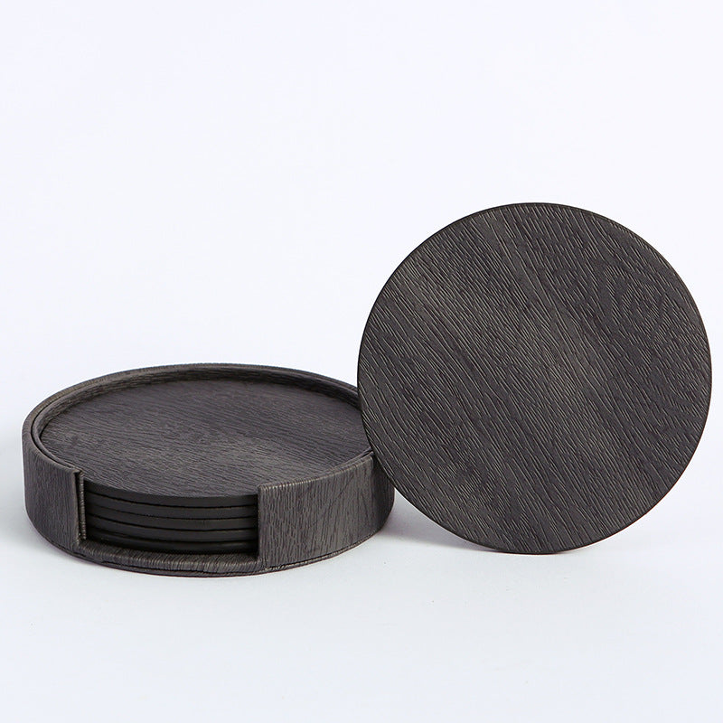 Double-Sided Leather Coaster Set — view 8