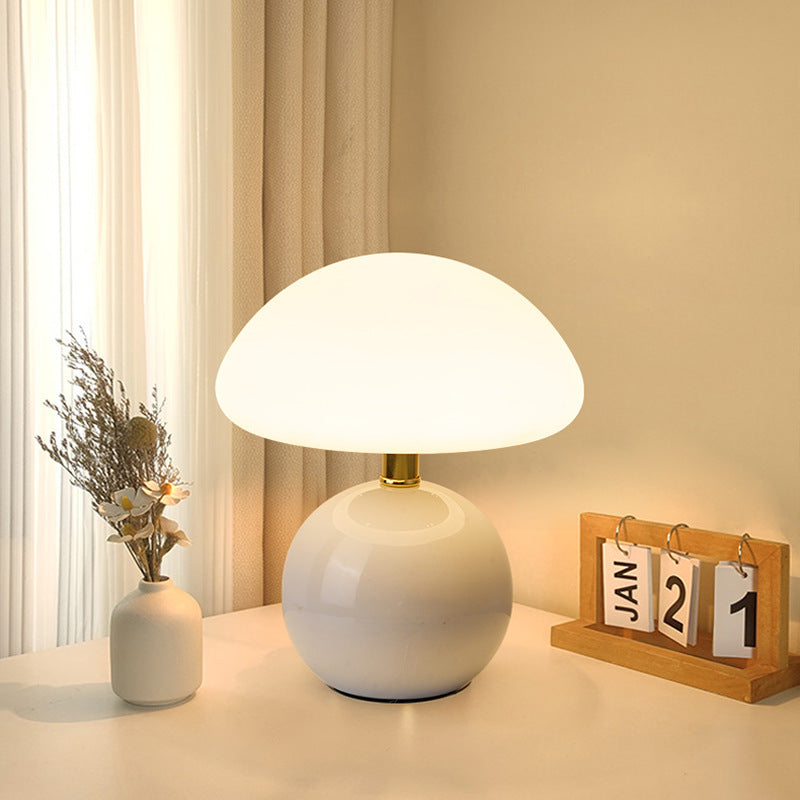 Mushroom Shape LED Table Lamp with Dimming Function, ceramic mushroom LED lamp — view 2