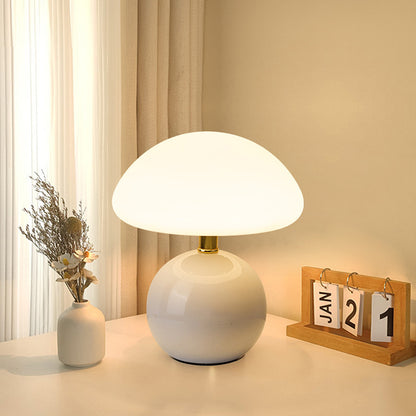 Mushroom Shape LED Table Lamp with Dimming Function, ceramic mushroom LED lamp — view 2