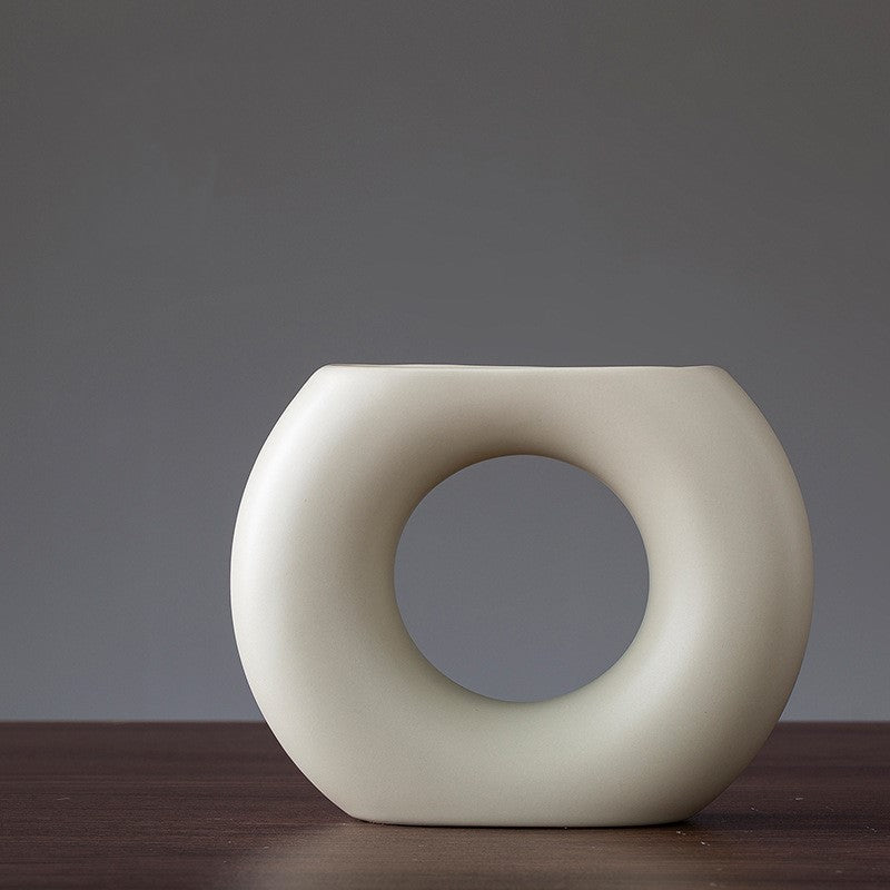 Modern Minimalist Ceramic Vase — view 4