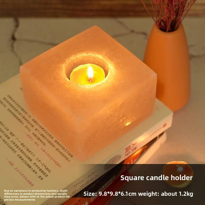 Himalayan Salt Candle Holder, salt decor — view 10