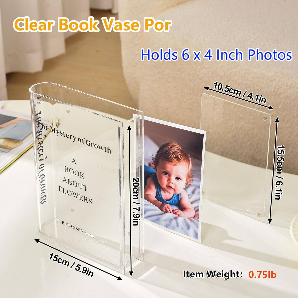 Acrylic Photo-Frame Vase — view 6