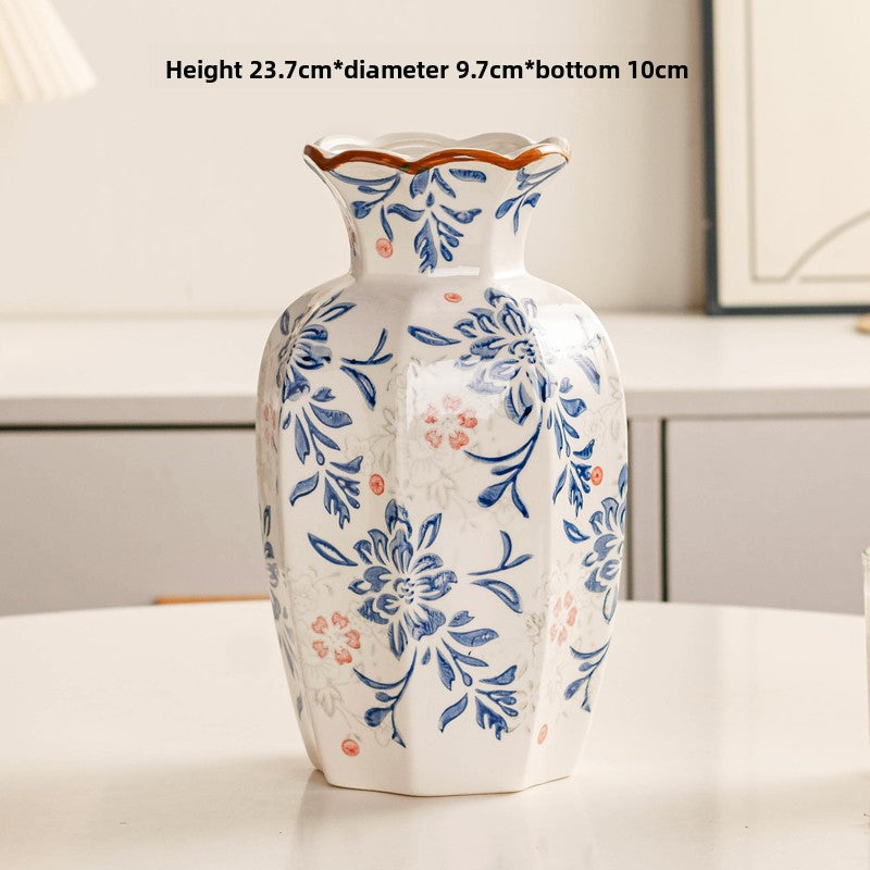 Blue & White Porcelain Vase, porcelain decor — view 7