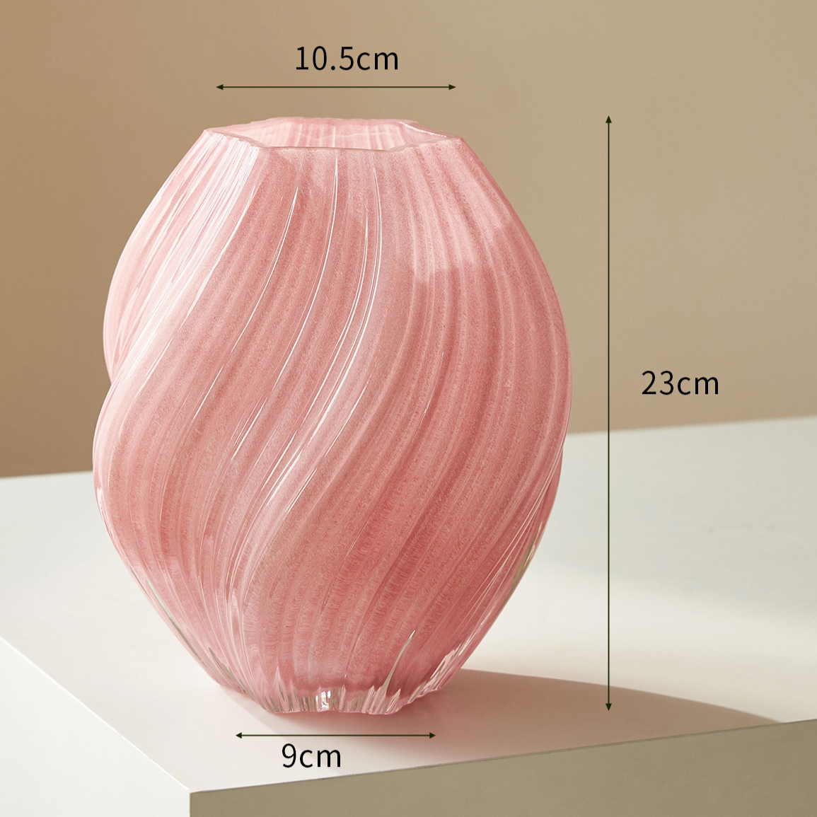 Hand-Blown Irregular Glass Vase, glass vase — view 8