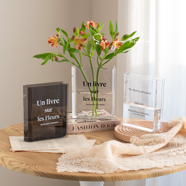 Acrylic Book Vase, acrylic vase — view 3