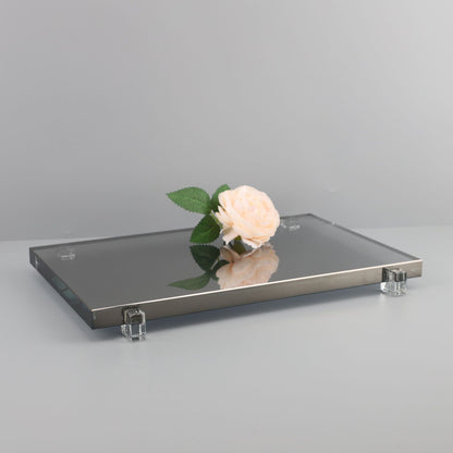 Smoke-Grey Crystal Tray, decorative tray — view 3
