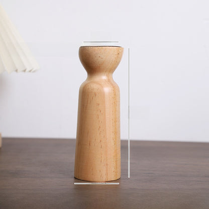 Nordic Wood Candle Holder, wooden decor — view 11