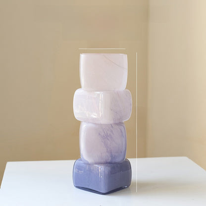 Gradient Geometric Glass Vase, glass vase — view 9