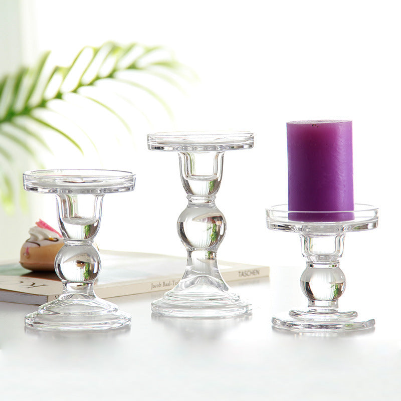 Tall-Footed Glass Candle Holder — view 4