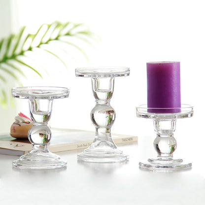 Tall-Footed Glass Candle Holder — view 4