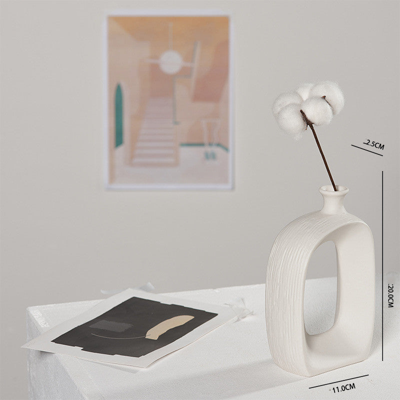 White Ceramic Vase — view 4