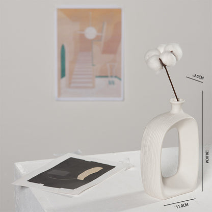 White Ceramic Vase — view 4