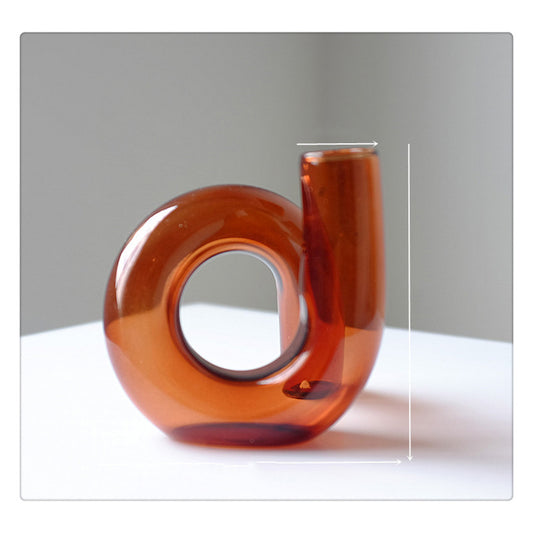 Clear Glass Candle Holder — view 2
