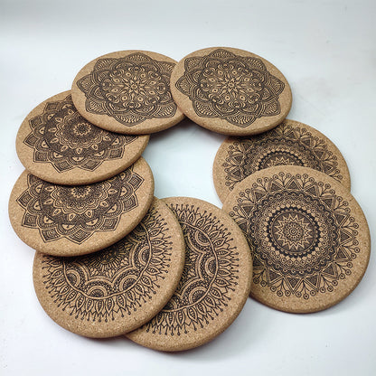 Mandala Cork Coaster Set — view 14