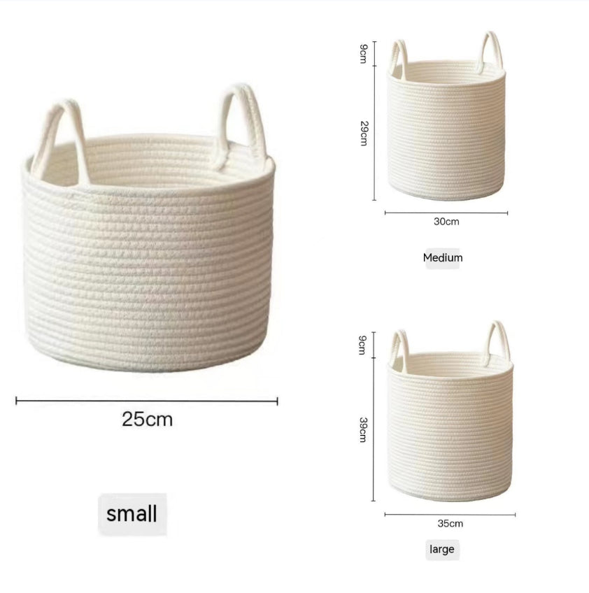Cotton Laundry Storage Basket — view 11