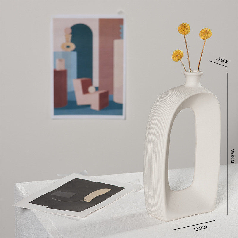 White Ceramic Vase — view 6