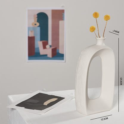 White Ceramic Vase — view 6