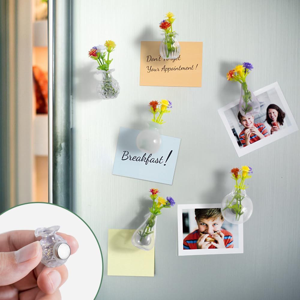 Mini Magnetic Bud Vase, glass bud vase — view 3