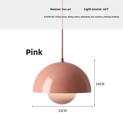 Full-Spectrum Creamy Bud Pendant Light, iron bud pendant light — view 33