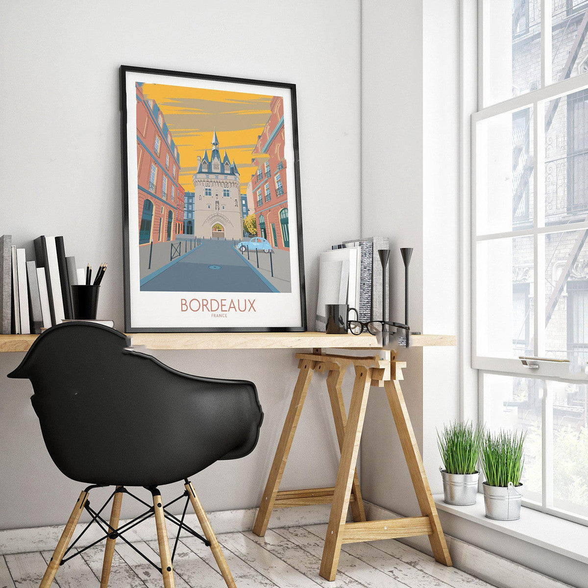 Bordeaux Vintage Travel Print — vintage travel poster | BYHIMSELF