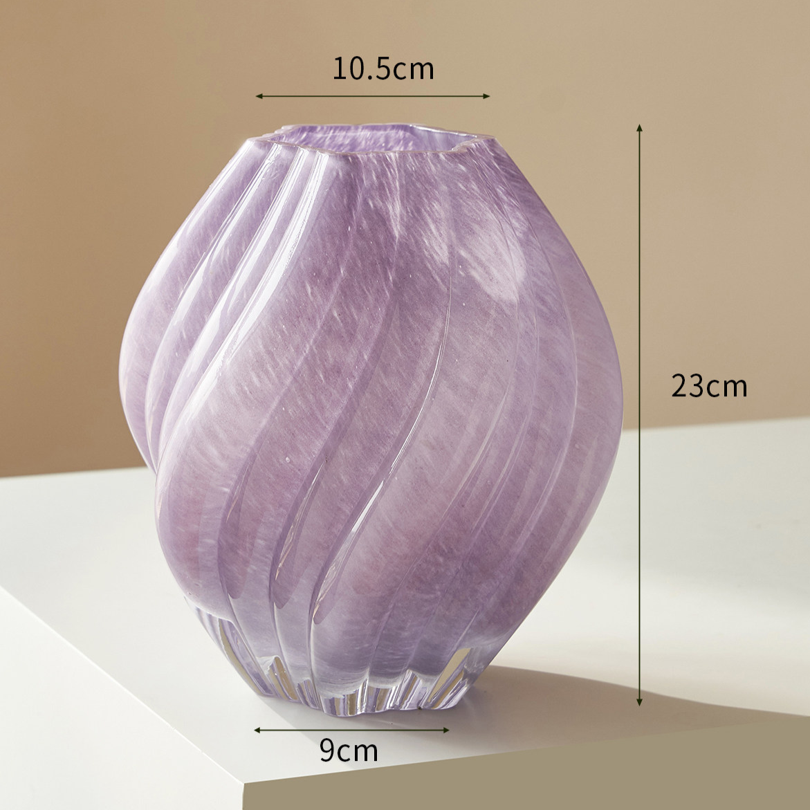 Hand-Blown Irregular Glass Vase, glass vase — view 9