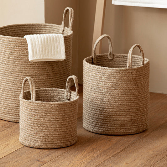 Cotton Laundry Storage Basket — main view